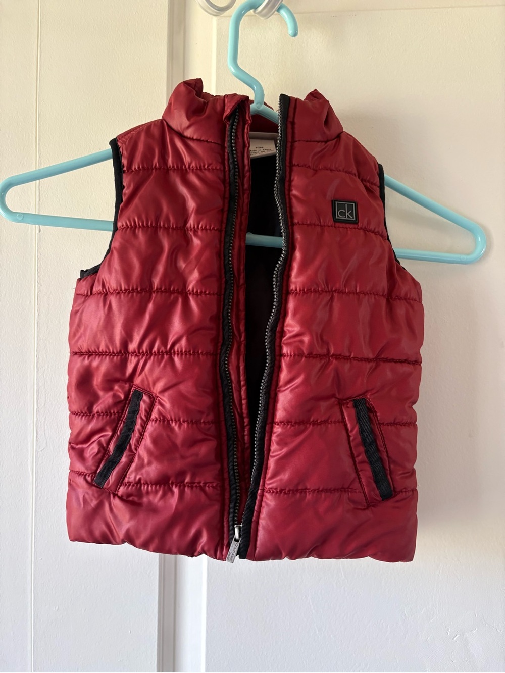 Calvin Klein Red Quilted Puffer Vest (Kids)